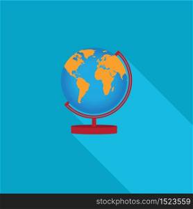 Flat Earth Globe icons, vector illustration.