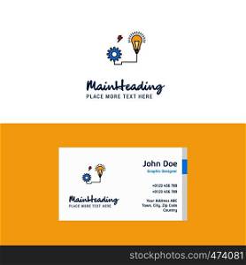 Flat Energy power Logo and Visiting Card Template. Busienss Concept Logo Design