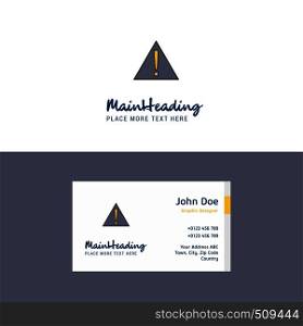 Flat Error Logo and Visiting Card Template. Busienss Concept Logo Design