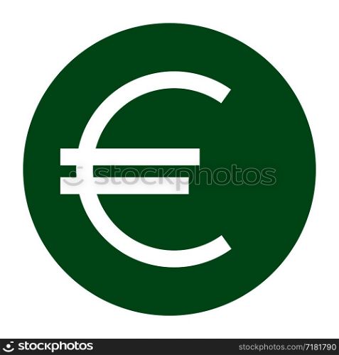 Flat euro icon. European currency sign. Money cash isolated on background