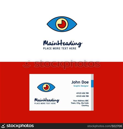 Flat Eye Logo and Visiting Card Template. Busienss Concept Logo Design