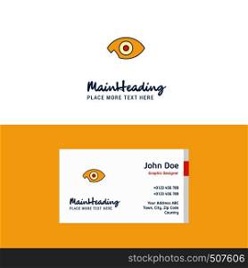 Flat Eye Logo and Visiting Card Template. Busienss Concept Logo Design