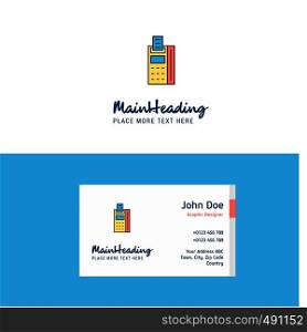 Flat Fax machine Logo and Visiting Card Template. Busienss Concept Logo Design