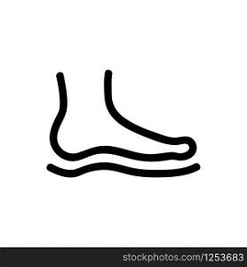 flat feet icon vector. Thin line sign. Isolated contour symbol illustration. flat feet icon vector. Isolated contour symbol illustration