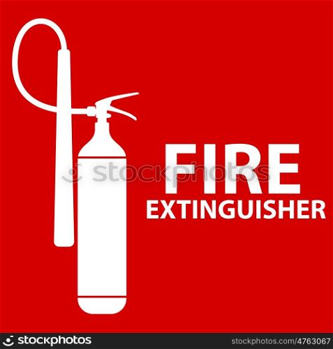 Flat Fire Extinguisher Icon with Place for Inscription. Vector Illustration. EPS10. Flat Fire Extinguisher Icon with Place for Inscription. Vector I