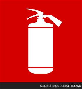 Flat Fire Extinguisher Icon with Place for Inscription. Vector Illustration. EPS10. Flat Fire Extinguisher Icon with Place for Inscription.