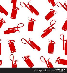 Flat Fire Extinguisher Seamless Pattern Background. Vector Illustration. EPS10. Flat Fire Extinguisher Seamless Pattern Background. Vector Illus