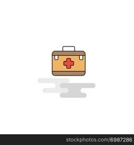 Flat First aid box Icon. Vector