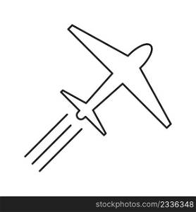 Flat flying plane icon for concept design. Vector illustration. stock image. EPS 10.. Flat flying plane icon for concept design. Vector illustration. stock image. 