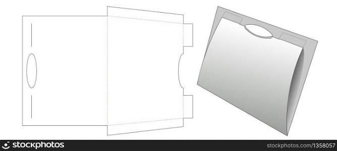 Flat folder die cut template