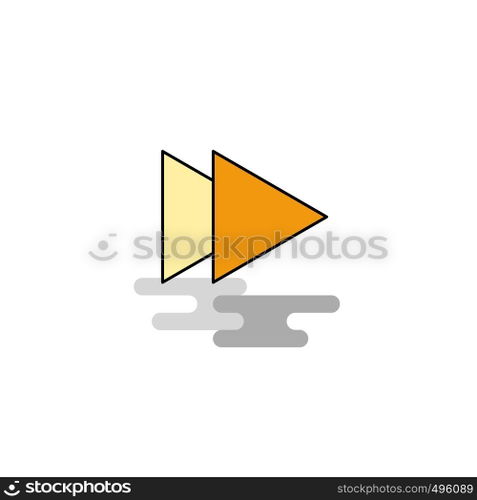 Flat Forward Icon. Vector