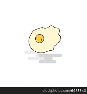 Flat Fry egg Icon. Vector