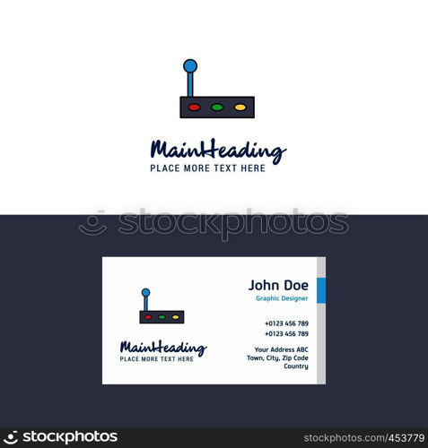 Flat Gear box Logo and Visiting Card Template. Busienss Concept Logo Design