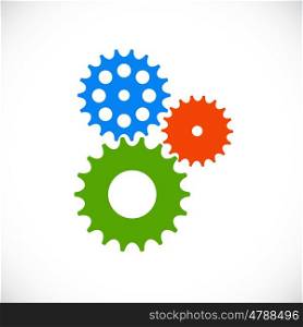 Flat Gear Icon. Cooperation and Teamwork Concept. Vector Illustration EPS10. Flat Gear Icon. Cooperation and Teamwork Concept. Vector Illustr