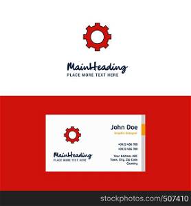Flat Gear Logo and Visiting Card Template. Busienss Concept Logo Design