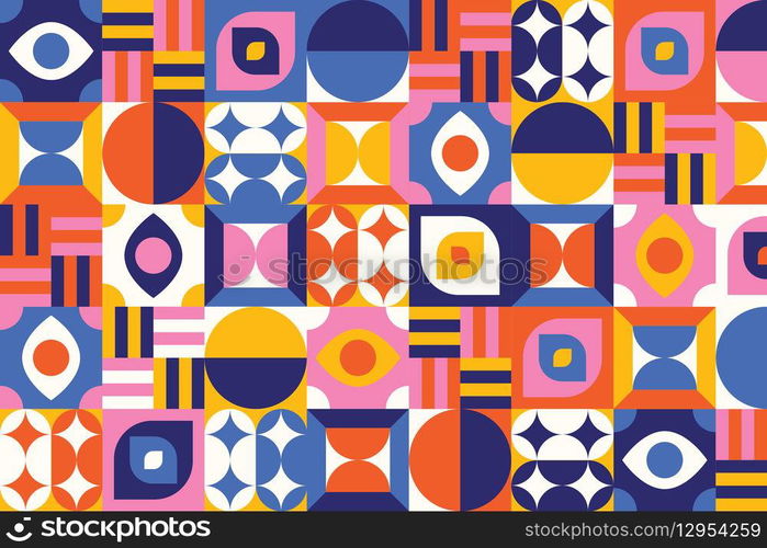 Flat geometric pattern background
