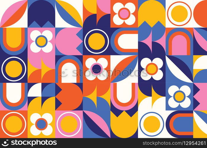 Flat geometric pattern background
