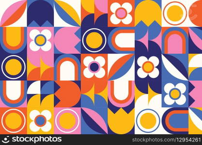 Flat geometric pattern background