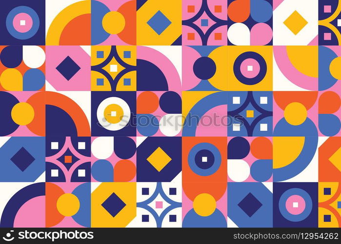 Flat geometric pattern background