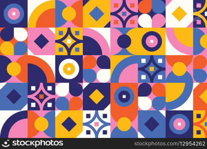 Flat geometric pattern background