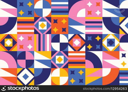 Flat geometric pattern background