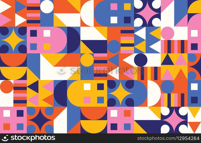 Flat geometric pattern background