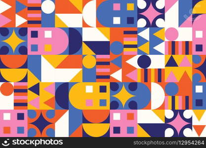 Flat geometric pattern background