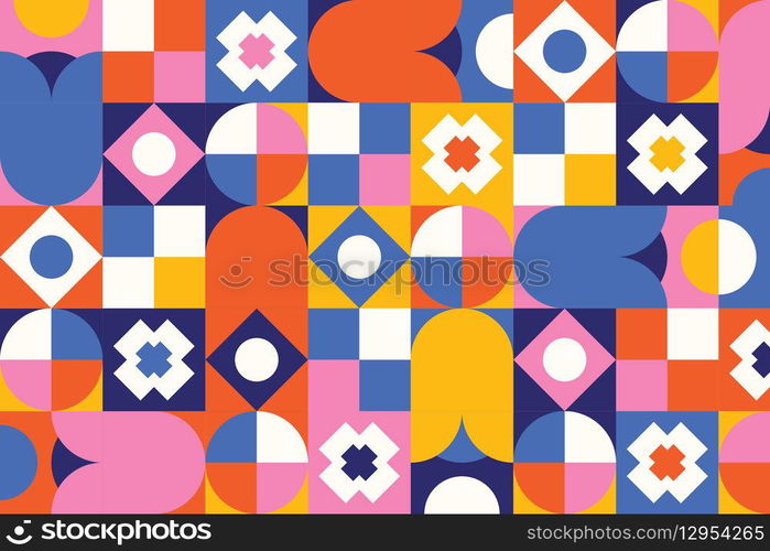 Flat geometric pattern background