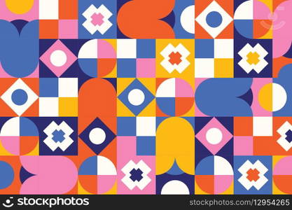 Flat geometric pattern background