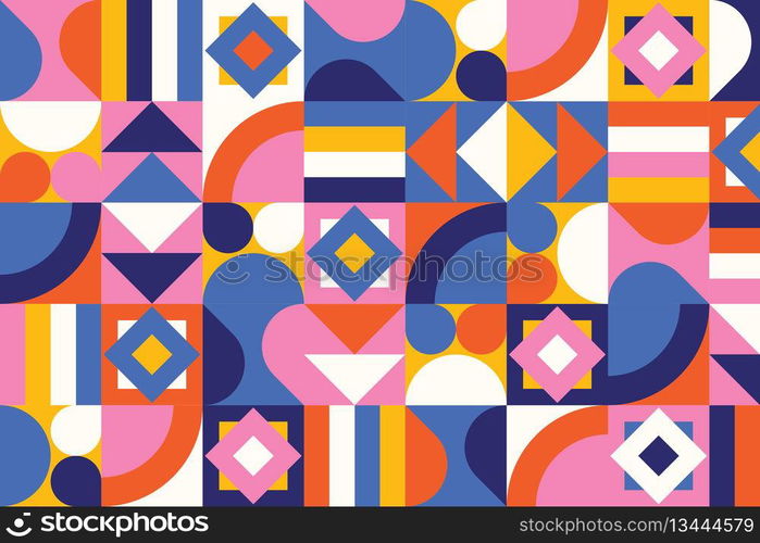 Flat geometric pattern background