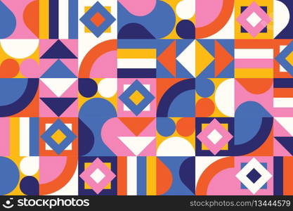 Flat geometric pattern background