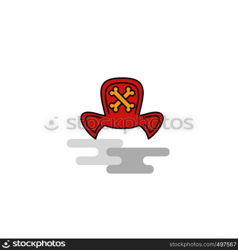 Flat Ghost cap Icon. Vector