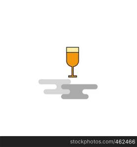 Flat Glass Icon. Vector