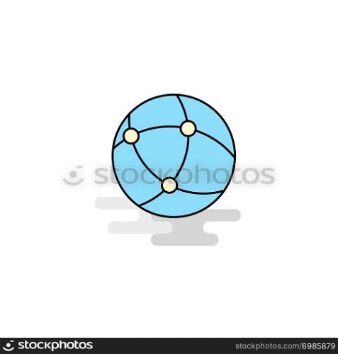 Flat Global network Icon. Vector