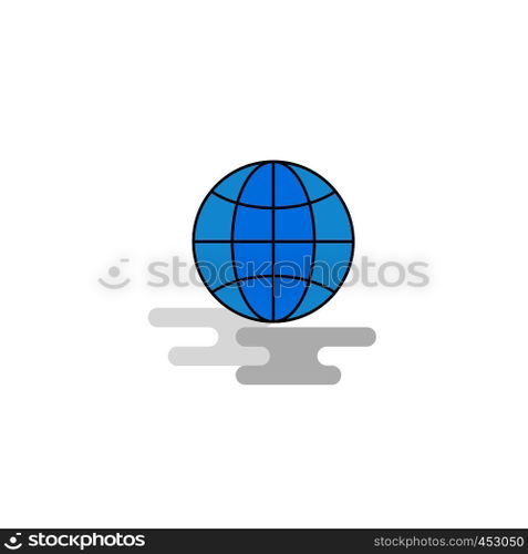 Flat Globe Icon. Vector