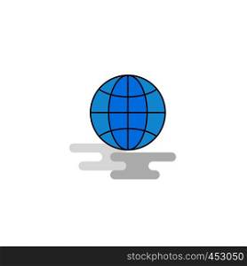 Flat Globe Icon. Vector