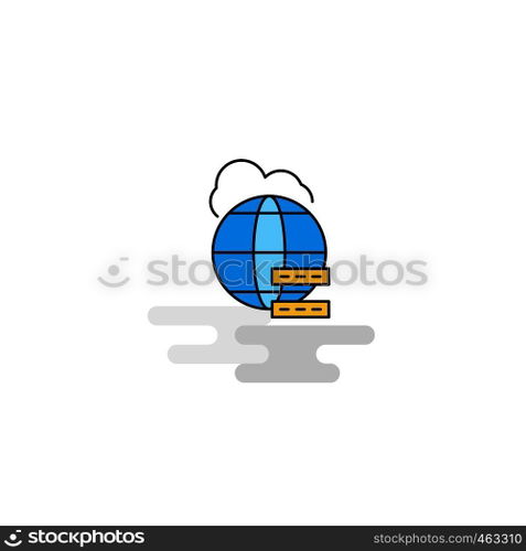 Flat Globe Icon. Vector