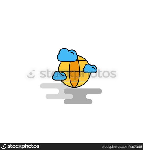 Flat Globe Icon. Vector