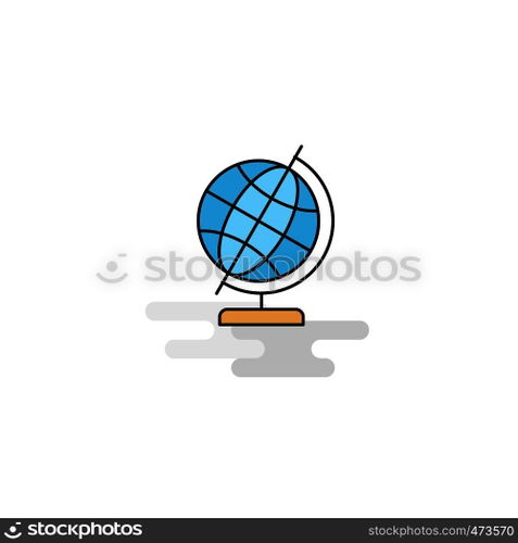 Flat Globe Icon. Vector
