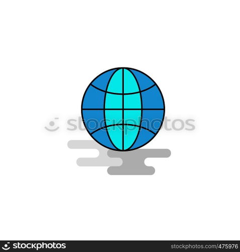 Flat Globe Icon. Vector