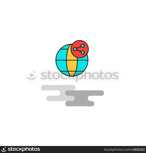 Flat Globe Icon. Vector