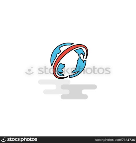 Flat Globe Icon. Vector