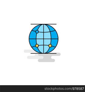 Flat Globe Icon. Vector