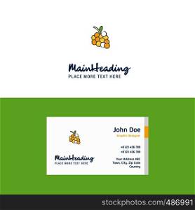 Flat Grapes Logo and Visiting Card Template. Busienss Concept Logo Design