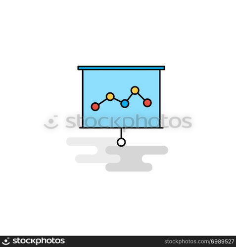Flat Graph chart Icon. Vector