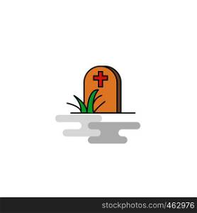 Flat Grave Icon. Vector