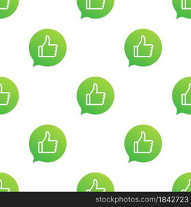 Flat green button pattern on white background. Good sign. Social media concept. Vector stock illustration. Flat green button pattern on white background. Good sign. Social media concept. Vector stock illustration.