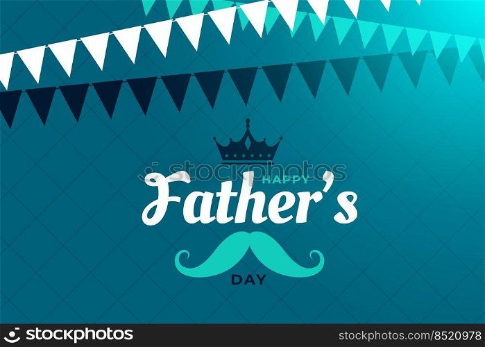flat happy fathers day greeting design