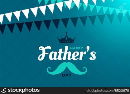 flat happy fathers day greeting design
