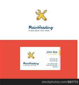 Flat Hardware tools Logo and Visiting Card Template. Busienss Concept Logo Design